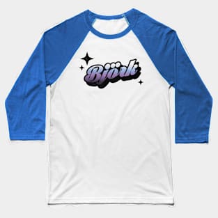 Bjork - Retro Classic Typography Style Baseball T-Shirt